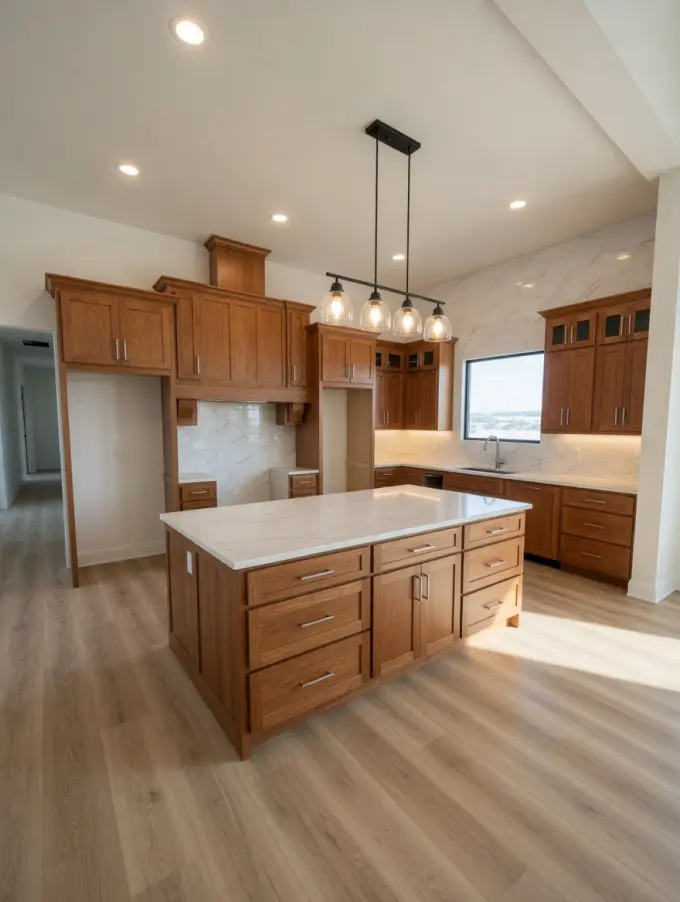AI-generated after render of kitchen remodel estimate